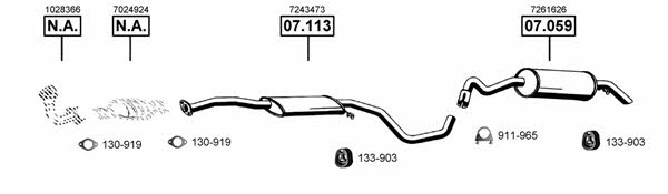  FO070755 Exhaust system FO070755