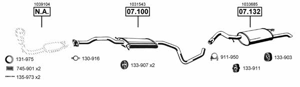 Asmet FO070820 Exhaust system FO070820