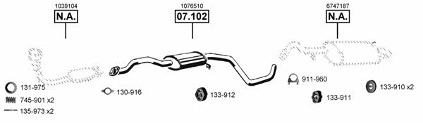  FO070830 Exhaust system FO070830