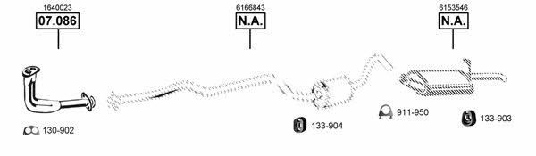 Asmet FO070910 Exhaust system FO070910