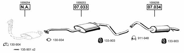 Asmet FO070935 Exhaust system FO070935