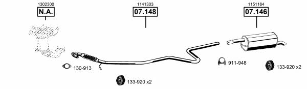 Asmet FO071105 Exhaust system FO071105