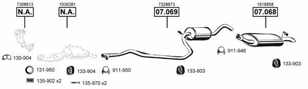 Asmet FO071210 Exhaust system FO071210