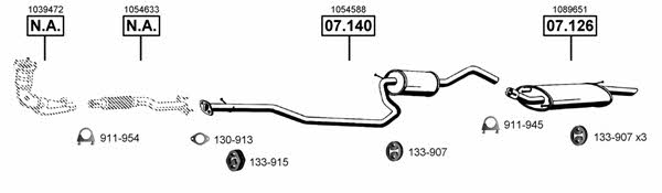 Asmet FO071220 Exhaust system FO071220