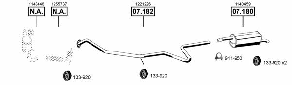 Asmet FO071500 Exhaust system FO071500