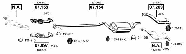  FO072415 Exhaust system FO072415