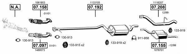 Asmet FO072705 Exhaust system FO072705