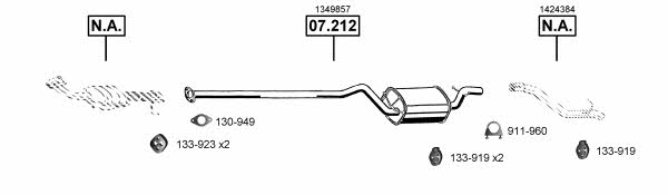 Asmet FO072968 Exhaust system FO072968