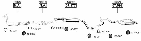 Asmet FO073540 Exhaust system FO073540