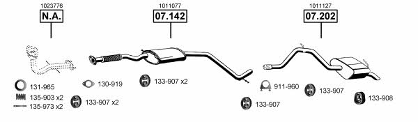 Asmet FO073700 Exhaust system FO073700