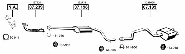 Asmet FO073730 Exhaust system FO073730