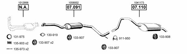 Asmet FO073800 Exhaust system FO073800