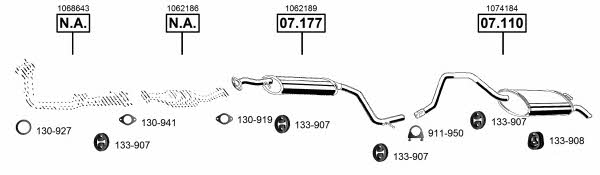 Asmet FO073815 Exhaust system FO073815