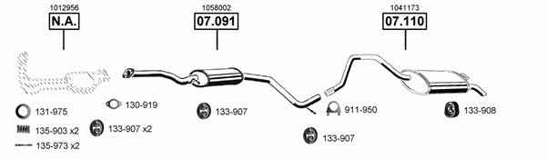FO073830 Asmet Exhaust system