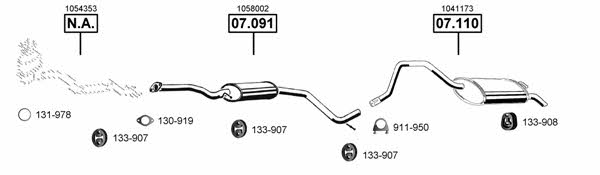 FO073840 Asmet Exhaust system