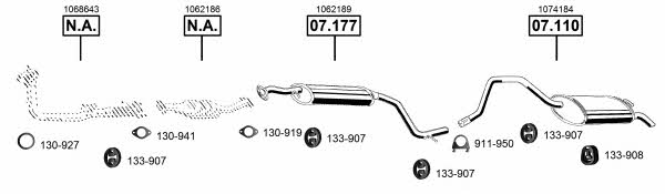 Asmet FO073850 Exhaust system FO073850