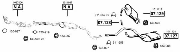 FO073880 Asmet Exhaust system
