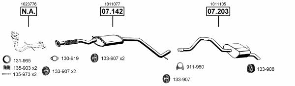 Asmet FO073920 Exhaust system FO073920