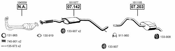  FO073925 Exhaust system FO073925
