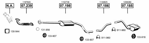 Asmet FO073935 Exhaust system FO073935