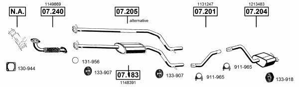  FO073940 Exhaust system FO073940