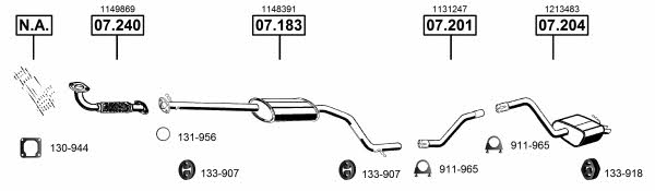  FO073945 Exhaust system FO073945