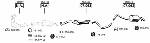 Asmet FO074055 Exhaust system FO074055