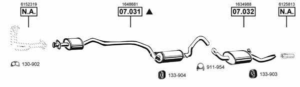 Asmet FO074065 Exhaust system FO074065