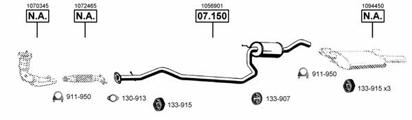 FO074300 Asmet Exhaust system