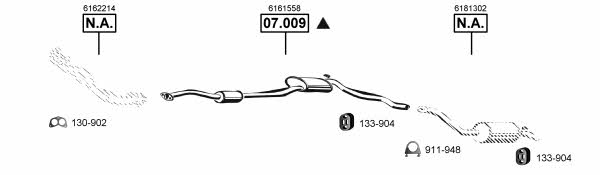  FO074620 Exhaust system FO074620