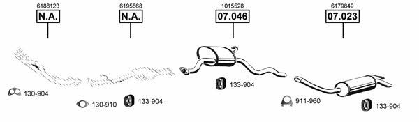 Asmet FO074650 Exhaust system FO074650