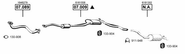  FO074750 Exhaust system FO074750
