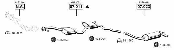 Asmet FO074870 Exhaust system FO074870