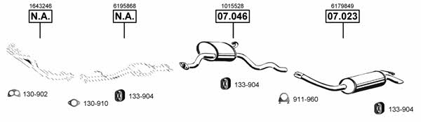 Asmet FO074875 Exhaust system FO074875