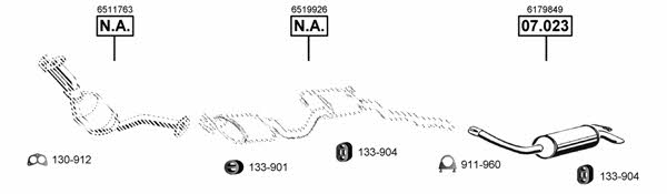 Asmet FO074890 Exhaust system FO074890