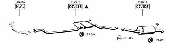 Asmet FO074920 Exhaust system FO074920