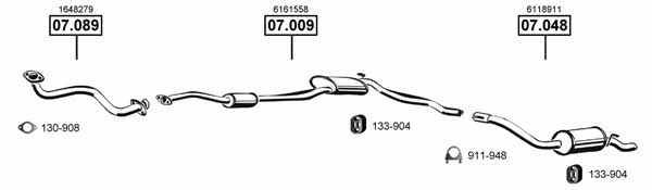  FO074930 Exhaust system FO074930