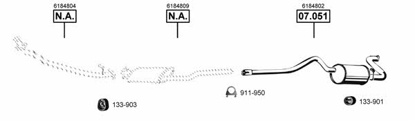 Asmet FO075125 Exhaust system FO075125