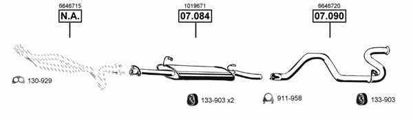 Asmet FO075225 Exhaust system FO075225