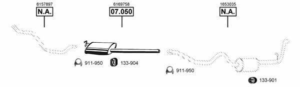 Asmet FO075415 Exhaust system FO075415