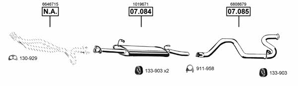 Asmet FO075500 Exhaust system FO075500