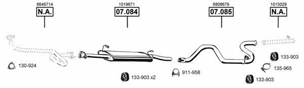 Asmet FO075585 Exhaust system FO075585