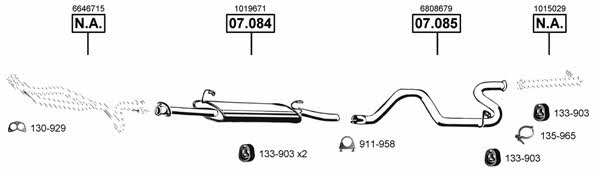 Asmet FO075590 Exhaust system FO075590