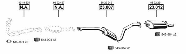 SA231295 Asmet Exhaust system