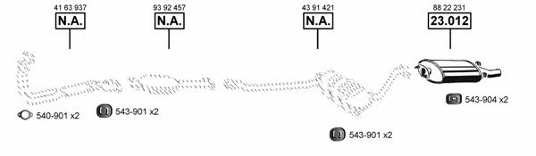 SA231315 Asmet Exhaust system