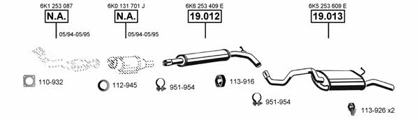 Asmet SE190705 Exhaust system SE190705