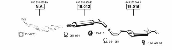 Asmet SE190715 Exhaust system SE190715