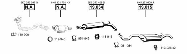 Asmet SE190725 Exhaust system SE190725