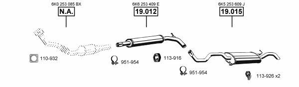 Asmet SE190765 Exhaust system SE190765