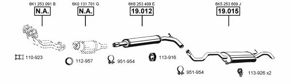 Asmet SE191135 Exhaust system SE191135